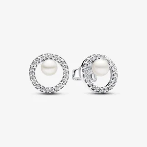(Bild für) Pandora Behandelte Süßwasser-Zuchtperlen & Pavé-Halo Stecker - 293154C01