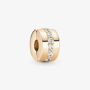 (Bild für) Pandora Clear Sparkling Row Clip Charm - 759518C01