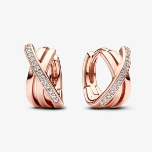 (Bild für) Pandora Crossover Pavé Ohrringe - 283150C01