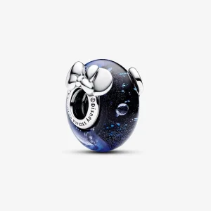 (Bild für) Pandora Disney Mickey Mouse & Minnie Mouse Blau Murano Glas Charm - 792958C01