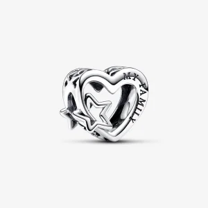 (Bild für) Pandora Durchbrochene Familie Herz & Stern Charm - 792829C00