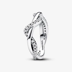 (Bild für) Pandora Funkelnder Verschlungener Wellen Ring - 193098C01