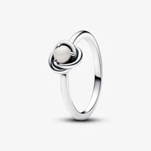 (Bild für) Pandora Juni Weiß Bioharz Zuchtperlmutt Ewigkeit Kreis Ring - 192993C06