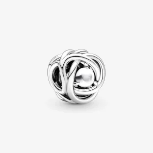 (Bild für) Pandora Juni Weiß Perlmutt Ewigkeit Kreis Charm - 790064C04