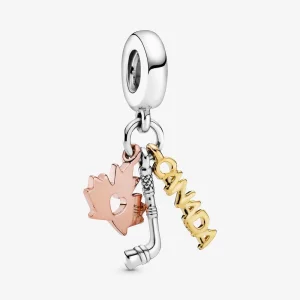 (Bild für) Pandora Kanada, Ahornblatt & Eishockeyschläger Anhänger Charm - 798996C00