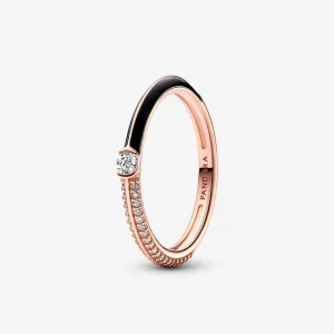 (Bild für) Pandora ME Pavé & Schwarzer Doppelring - 182528C01