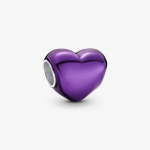 (Bild für) Pandora Metallic Purple Heart Charm - 793337C01