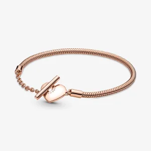 (Bild für) Pandora Moments Heart T-Bar Snake Chain Armband - 589285C00
