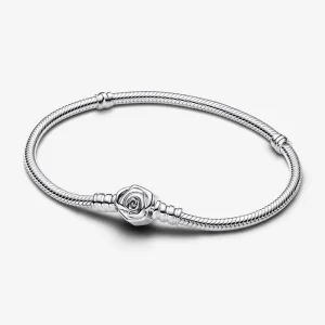 (Bild für) Pandora Moments Rose in Bloom Verschluss-Schlangenkettchen Armband - 593211C00