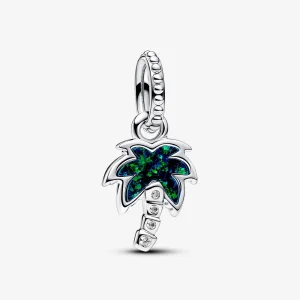 (Bild für) Pandora Opalescent Green Palm Tree Dangle Charm - 793352C01
