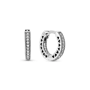 (Bild für) Pandora Pavé Herz-Hoops - 296317CZ