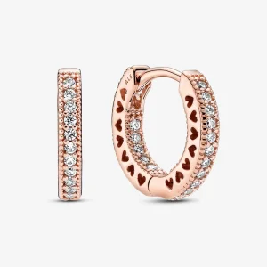(Bild für) Pandora Pavé-Herz-Ohrringe - 286317C01