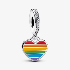 (Bild für) Pandora Pride Regenbogen-Herz-Anhänger - 792017CZ_E029