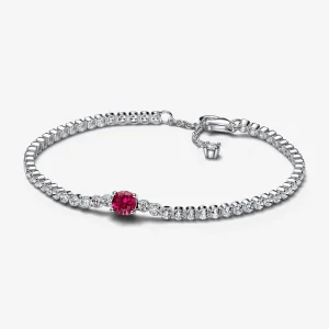 (Bild für) Pandora Red Sparkling Round Pavé Tennis Armband - 592403C01