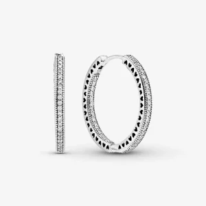(Bild für) Pandora Sparkle and Hearts Ohrringe mit Ring - 296319CZ