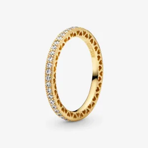 (Bild für) Pandora Sparkle & Hearts Ring - 168655C01