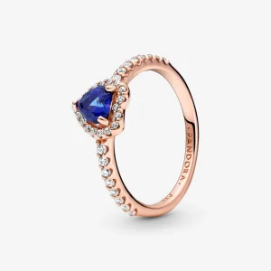 (Bild für) Pandora Sparkling Blue Erhabener Herzring - 188421C01