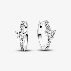 (Bild für) Pandora Sparkling Heart Hoop Ohrringe - 293101C01