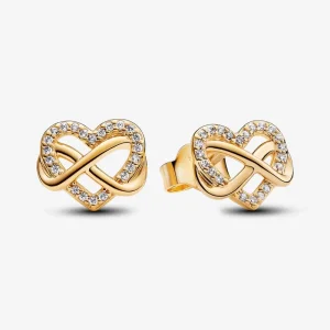 (Bild für) Pandora Sparkling Infinity Heart Stud Earrings - 262667C01