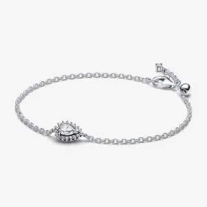 (Bild für) Pandora Sparkling Pear Halo Chain Armband - 593001C01
