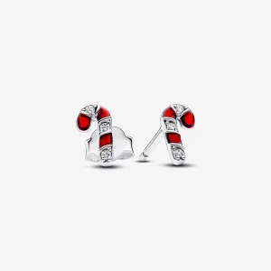 (Bild für) Pandora Sparkling Red Candy Cane Steckerohrringe - 292996C01