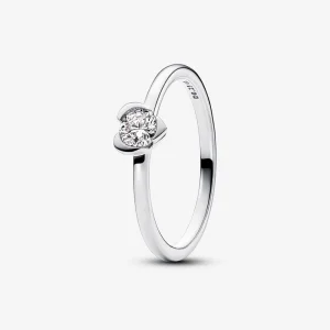 (Bild für) Pandora Talisman Laborgezüchteter Diamant Herzring 0,25 Karat zus. Sterlingsilber - 193115C01