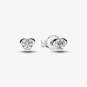 (Bild für) Pandora Talisman Zuchtsteindiamant-Herzohrringe 0,30 Karat zus. Sterlingsilber - 293111C01