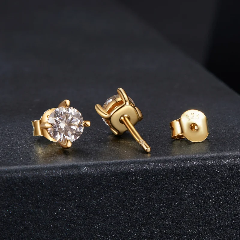(Bild für) PANDORA Stil 0,5ct Moissanit Ohrringe - MSE038-BM - Ansicht 2