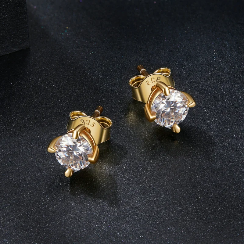 (Bild für) PANDORA Stil 0,5ct Moissanit Ohrringe - MSE038-BM - Ansicht 3