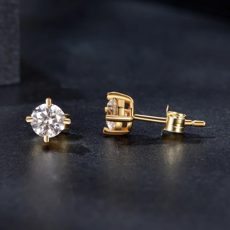 (Bild für) PANDORA Stil 0,5ct Moissanit Ohrringe - MSE038-BM - Ansicht 4
