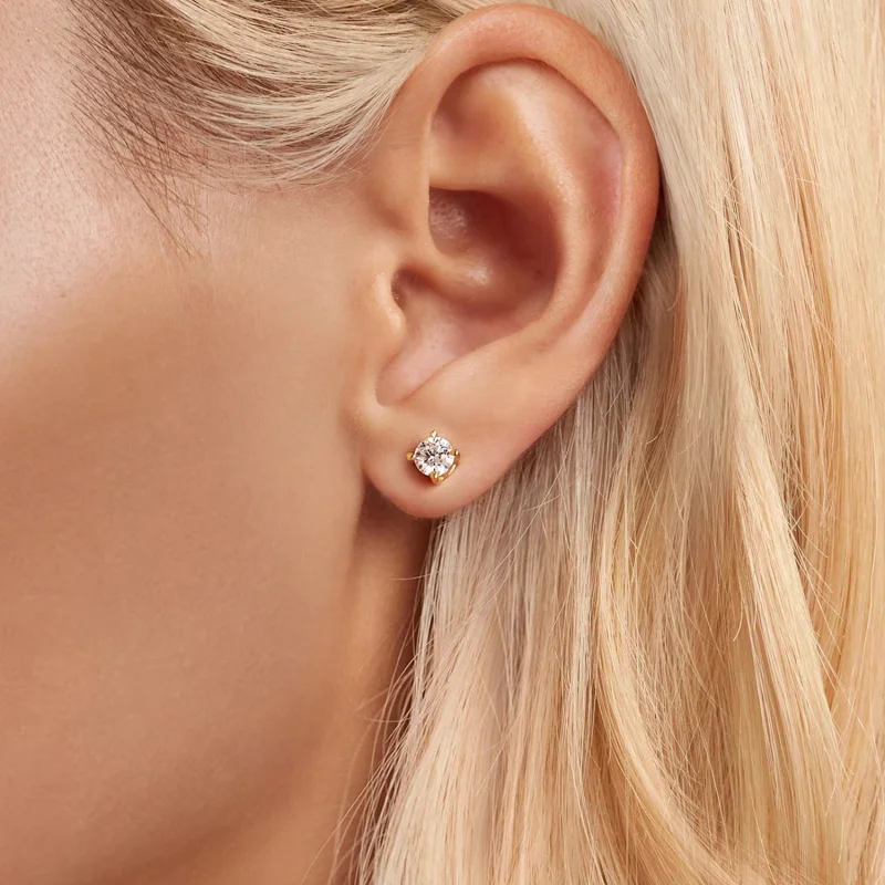 (Bild für) PANDORA Stil 0,5ct Moissanit Ohrringe - MSE038-BM - Ansicht 5