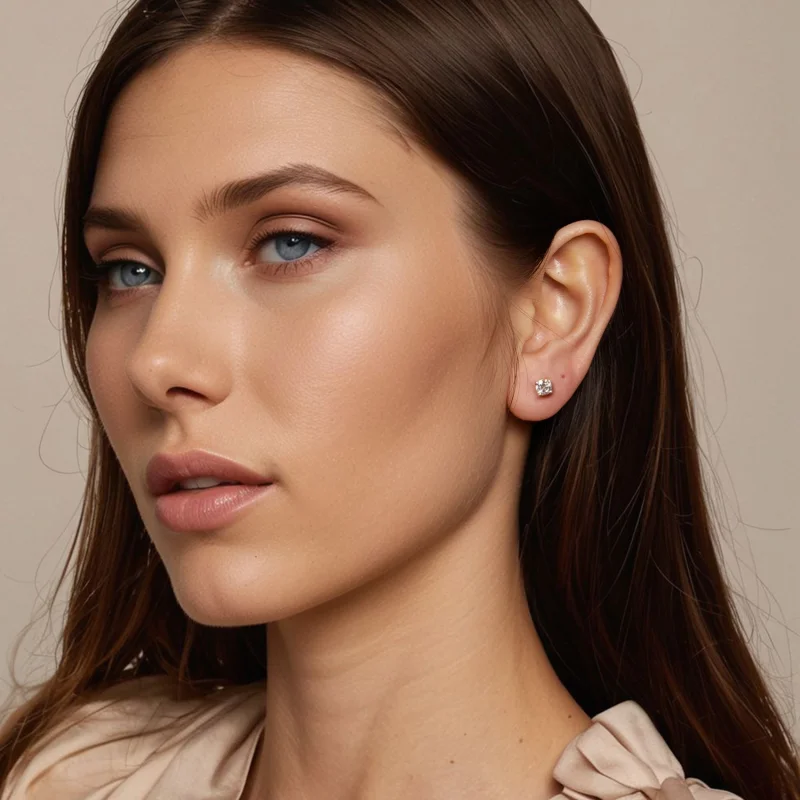 (Bild für) PANDORA Stil 0,5ct Moissanit Ohrringe - MSE038-BM - Ansicht 7