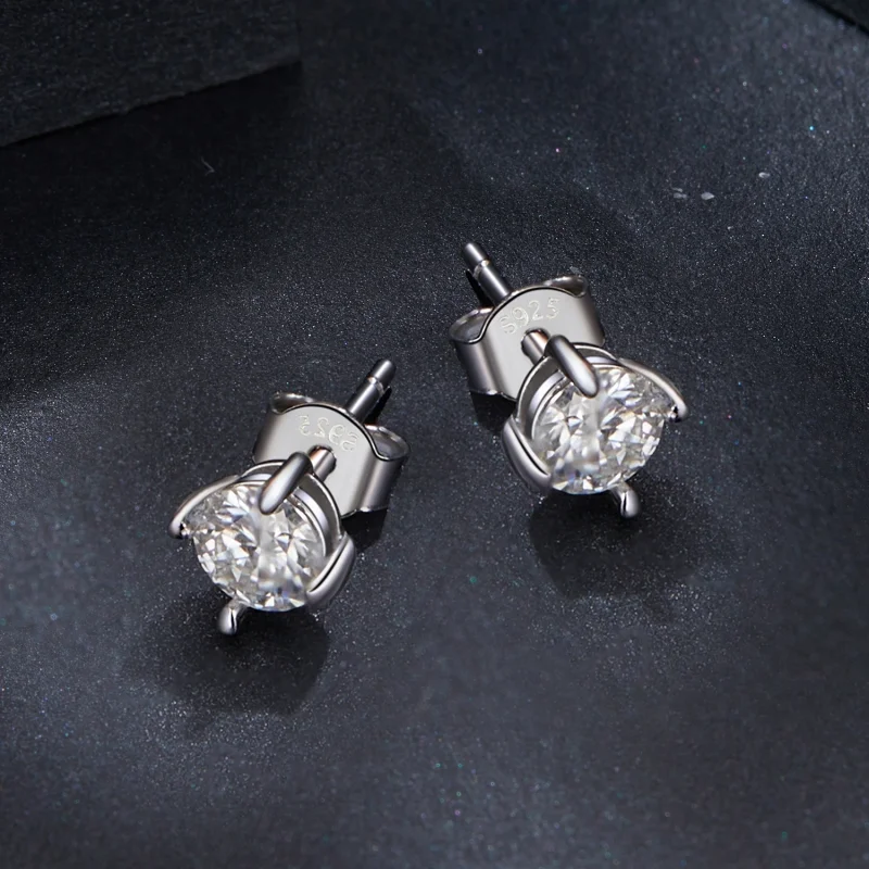 (Bild für) PANDORA Stil 0,5ct Moissanit Ohrringe - MSE038-M - Ansicht 3