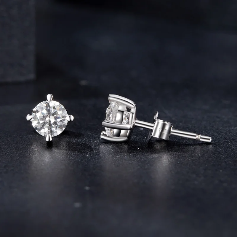 (Bild für) PANDORA Stil 0,5ct Moissanit Ohrringe - MSE038-M - Ansicht 4