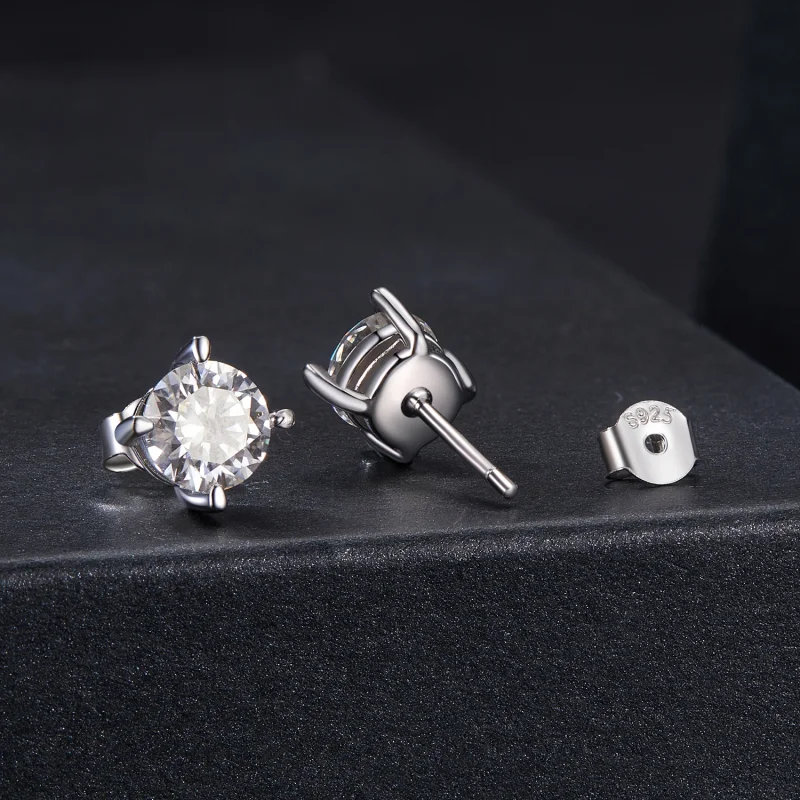 (Bild für) PANDORA Stil 1ct Moissanit Ohrringe - MSE038-L - Ansicht 2