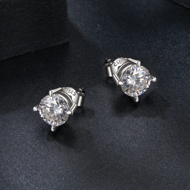(Bild für) PANDORA Stil 1ct Moissanit Ohrringe - MSE038-L - Ansicht 3