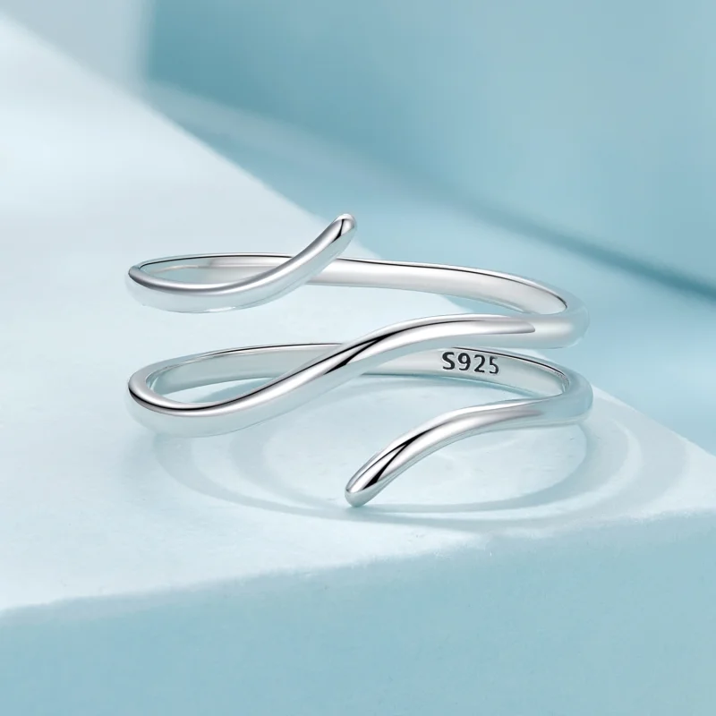 (Bild für) PANDORA-Stil Mehrschichtiger einfacher offener Ring - SCR1040-E - Ansicht 3