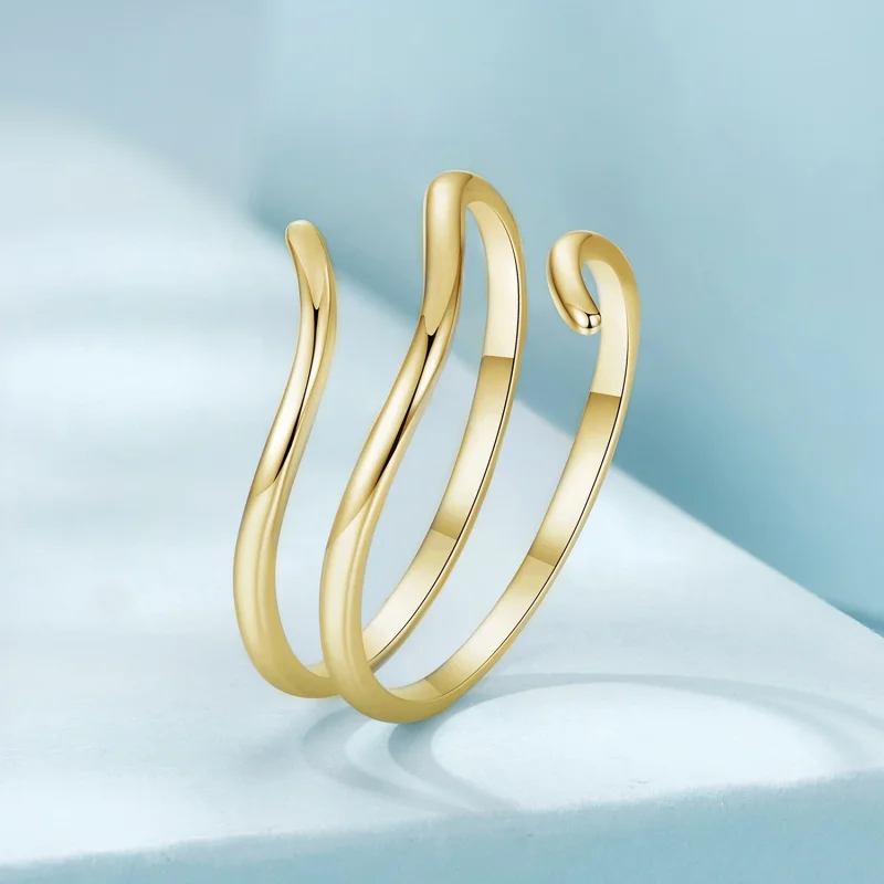(Bild für) PANDORA-Stil Mehrschichtiger einfacher offener Ring - SCR1040-E - Ansicht 4