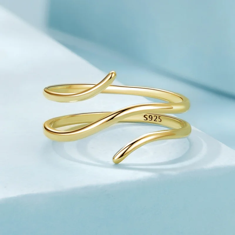(Bild für) PANDORA-Stil Mehrschichtiger einfacher offener Ring - SCR1040-E - Ansicht 9