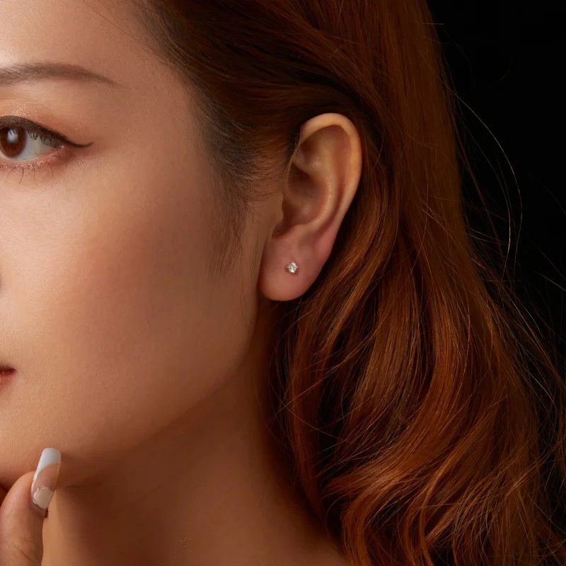 (Bild für) Pandora Style 0,1 Ct Moissanit-Stecker mit zwei Zertifikaten - MSE038 - Ansicht 5