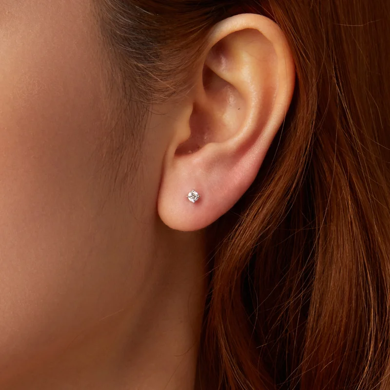 (Bild für) Pandora Style 0,1 Ct Moissanit-Stecker mit zwei Zertifikaten - MSE038 - Ansicht 8