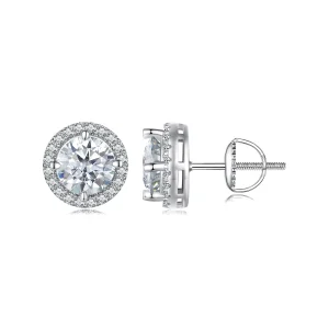 (Bild für) Pandora Style 1Ct Moissanit-Steckerohrringe (Zwei Zertifikate) - MSE039