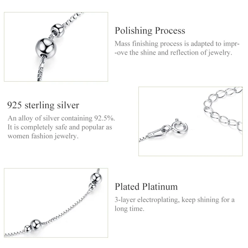 (Bild für) Pandora-Stil Silber „The Relationship“-Fußkettchen - SCT005 - Ansicht 5