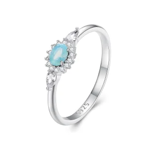 (Bild für) Aquamarin-Ring im Pandora-Stil - BSR436