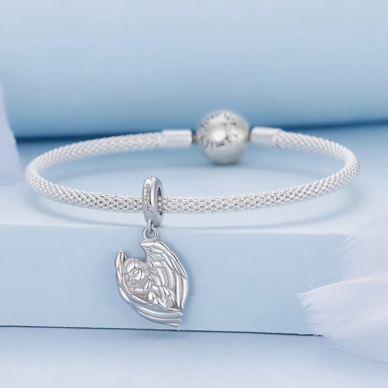 (Bild für) Charm-Anhänger „Engelbaby“ im Pandora-Stil - BSC851 - Ansicht 3