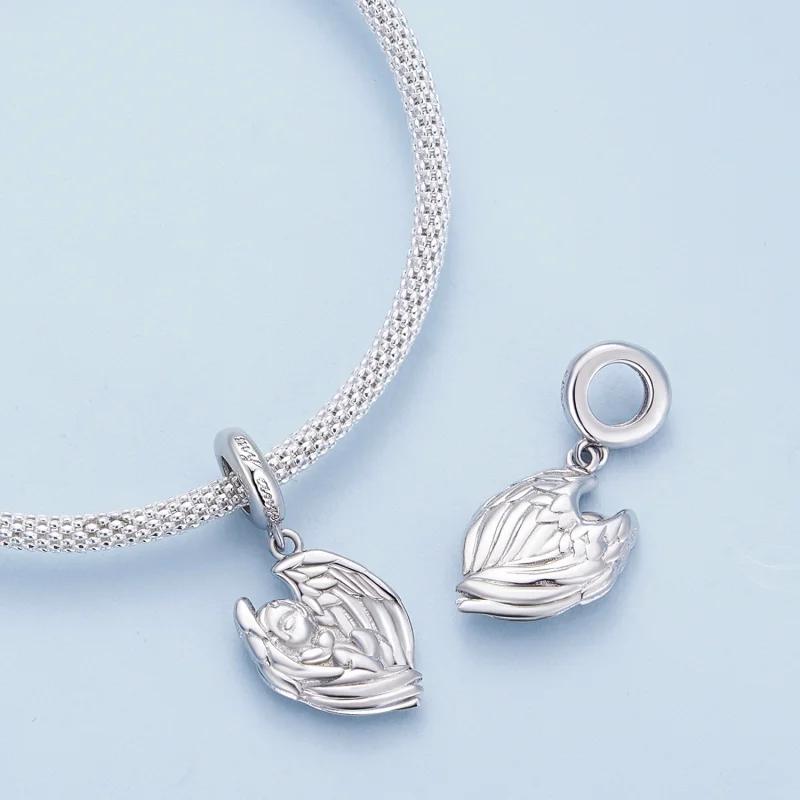 (Bild für) Charm-Anhänger „Engelbaby“ im Pandora-Stil - BSC851 - Ansicht 4