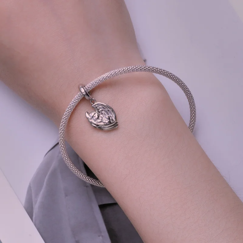 (Bild für) Charm-Anhänger „Engelbaby“ im Pandora-Stil - BSC851 - Ansicht 5