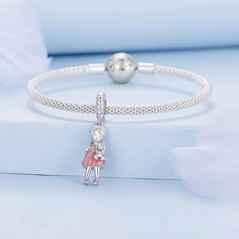 (Bild für) Charm-Anhänger „Kleines Mädchen“ im Pandora-Stil - BSC878 - Ansicht 3
