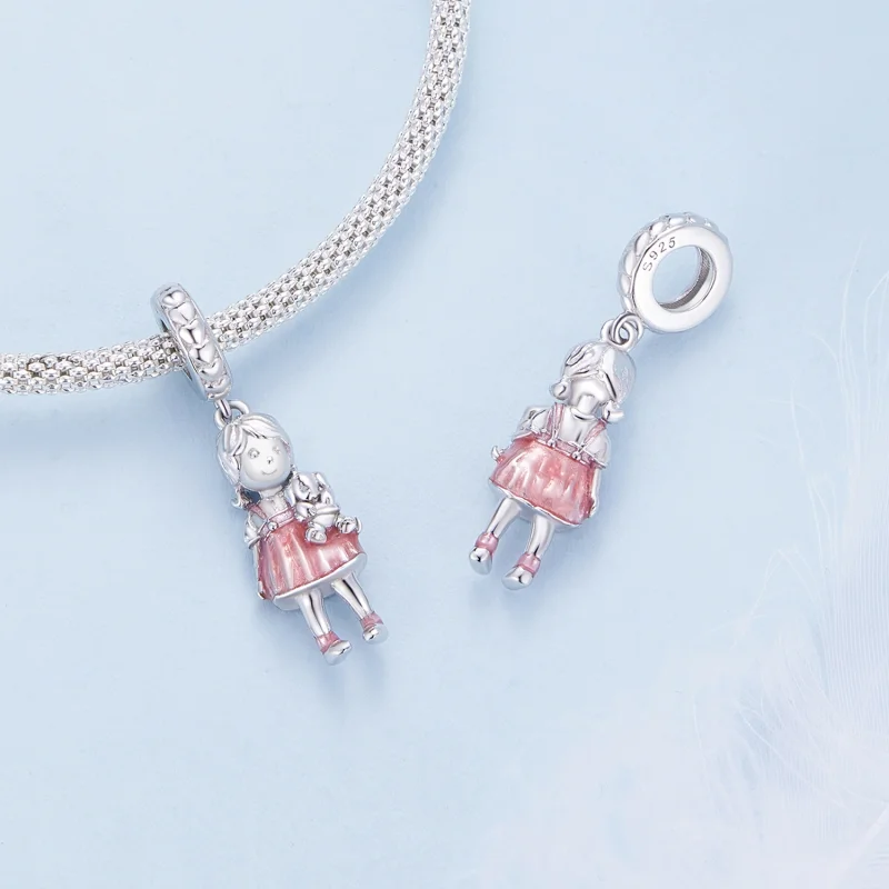 (Bild für) Charm-Anhänger „Kleines Mädchen“ im Pandora-Stil - BSC878 - Ansicht 4