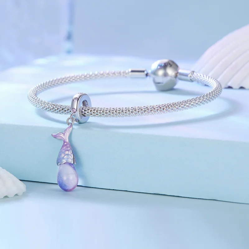 (Bild für) Charm-Anhänger „Meerjungfrauentränen“ im Pandora-Stil - BSC874 - Ansicht 3